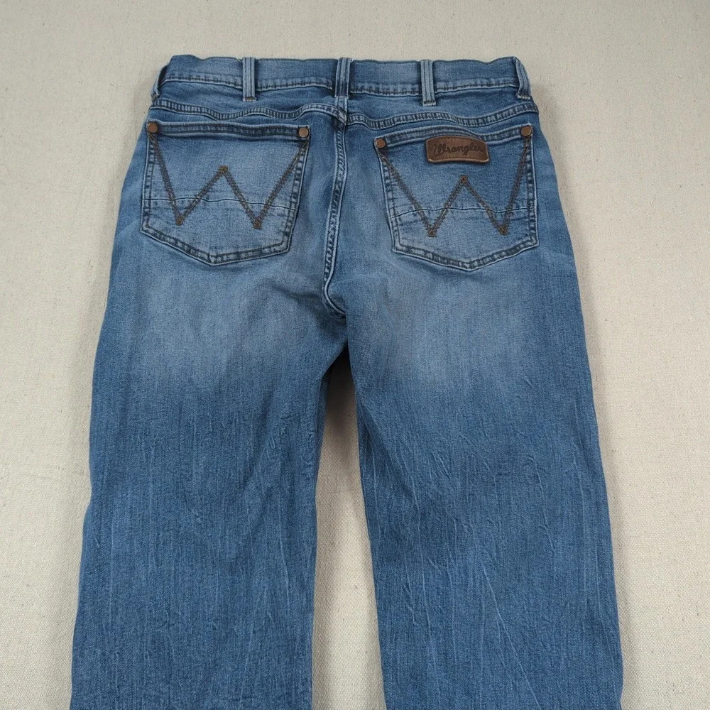 Wrangler‎ Jeans Mens 30x30 Blue Retro Slim Straight Western Cowboy Stretch